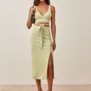 Reformation top and skirt set